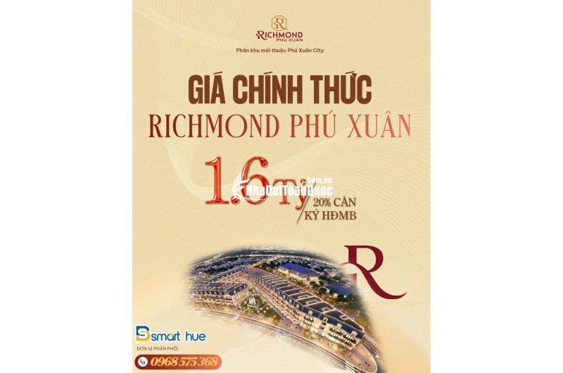  CÔNG BỐ GIÁ CHÍNH THỨC RICHMOND PHÚ XUÂN 